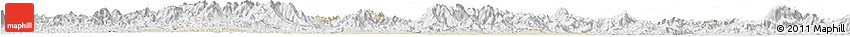 Shaded Relief Horizon Map of Luoding, lighten, desaturated