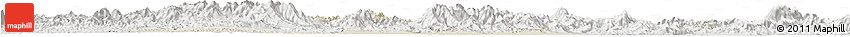 Shaded Relief Horizon Map of Luoding, lighten, semi-desaturated
