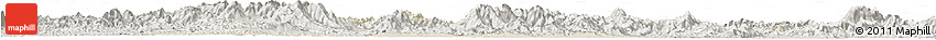 Shaded Relief Horizon Map of Luoding, semi-desaturated