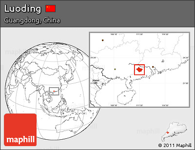 Blank Location Map of Luoding