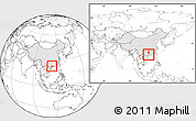 Blank Location Map of Luoding, highlighted country, within the entire country
