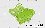 Physical Map of Luoding, single color outside