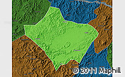 Political Map of Luoding, darken