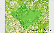 Political Map of Luoding, physical outside