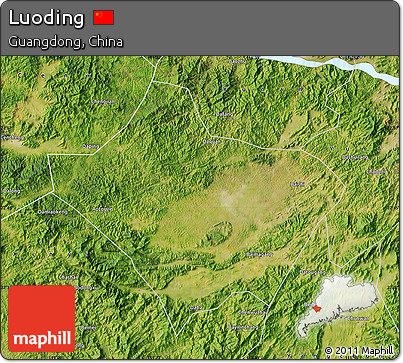 Satellite Map of Luoding