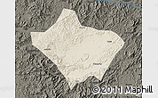 Shaded Relief Map of Luoding, darken