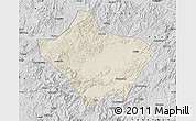 Shaded Relief Map of Luoding, desaturated