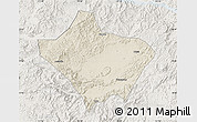 Shaded Relief Map of Luoding, lighten