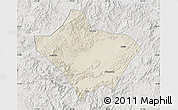 Shaded Relief Map of Luoding, lighten, semi-desaturated