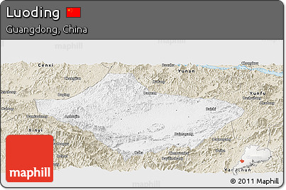 Classic Style Panoramic Map of Luoding
