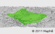 Political Panoramic Map of Luoding, lighten, desaturated