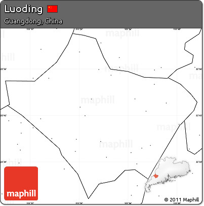 Blank Simple Map of Luoding, no labels