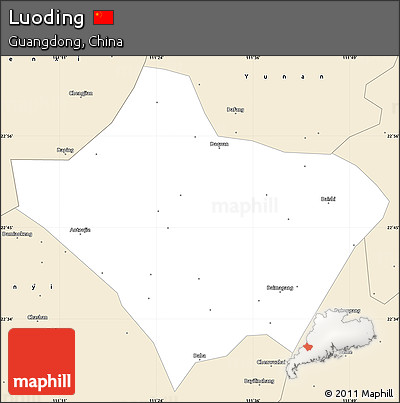 Classic Style Simple Map of Luoding