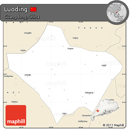 Classic Style Simple Map of Luoding