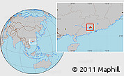 Gray Location Map of Nanhai