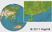 Satellite Location Map of Nanhai