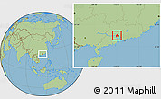 Savanna Style Location Map of Nanhai