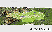 Physical Panoramic Map of Nanxiong, darken