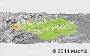 Physical Panoramic Map of Nanxiong, desaturated