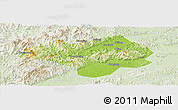 Physical Panoramic Map of Nanxiong, lighten