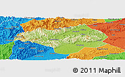 Physical Panoramic Map of Nanxiong, political outside