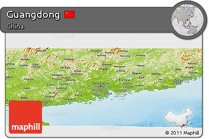 Physical Panoramic Map of Guangdong