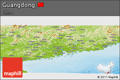Physical Panoramic Map of Guangdong