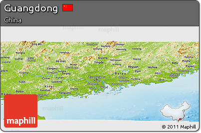 Physical Panoramic Map of Guangdong