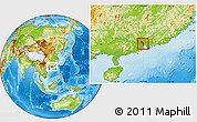 Physical Location Map of Panyu