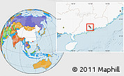 Political Location Map of Panyu, highlighted country