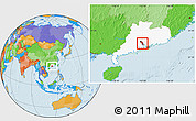 Political Location Map of Panyu, highlighted parent region