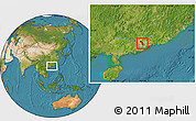 Satellite Location Map of Panyu
