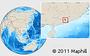 Shaded Relief Location Map of Panyu