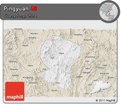 Classic Style 3D Map of Pingyuan