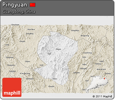 Classic Style 3D Map of Pingyuan