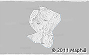 Gray 3D Map of Pingyuan, single color outside