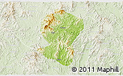 Physical 3D Map of Pingyuan, lighten