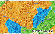 Political 3D Map of Pingyuan