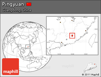 Blank Location Map of Pingyuan