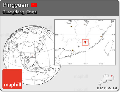 Blank Location Map of Pingyuan