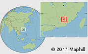 Savanna Style Location Map of Pingyuan