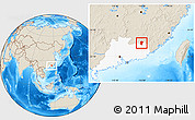 Shaded Relief Location Map of Pingyuan, highlighted parent region