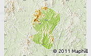 Physical Map of Pingyuan, lighten