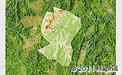 Physical Map of Pingyuan, satellite outside