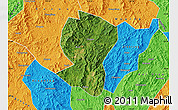 Satellite Map of Pingyuan, political outside
