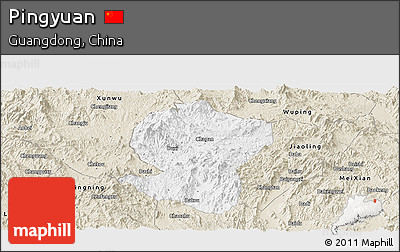 Classic Style Panoramic Map of Pingyuan
