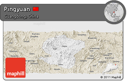 Classic Style Panoramic Map of Pingyuan