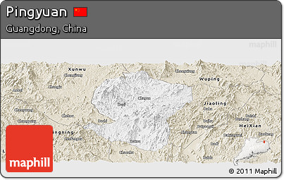 Classic Style Panoramic Map of Pingyuan