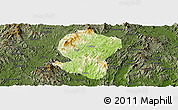 Physical Panoramic Map of Pingyuan, darken