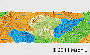 Physical Panoramic Map of Pingyuan, political outside